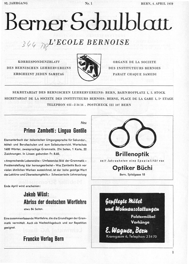 Buchumschlag - Heft 1