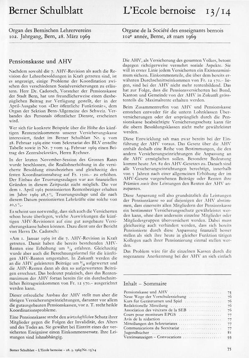 Buchumschlag - Heft 13-14