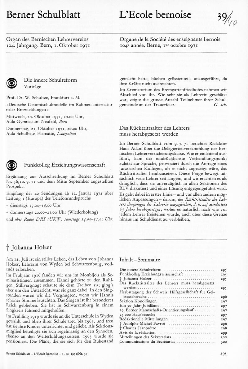 Buchumschlag - Heft 39-40