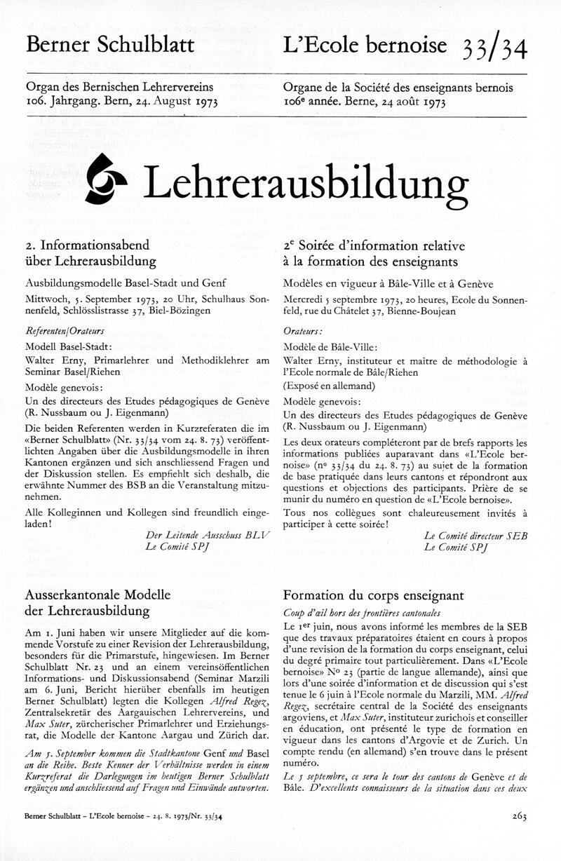 Buchumschlag - Heft 33-34