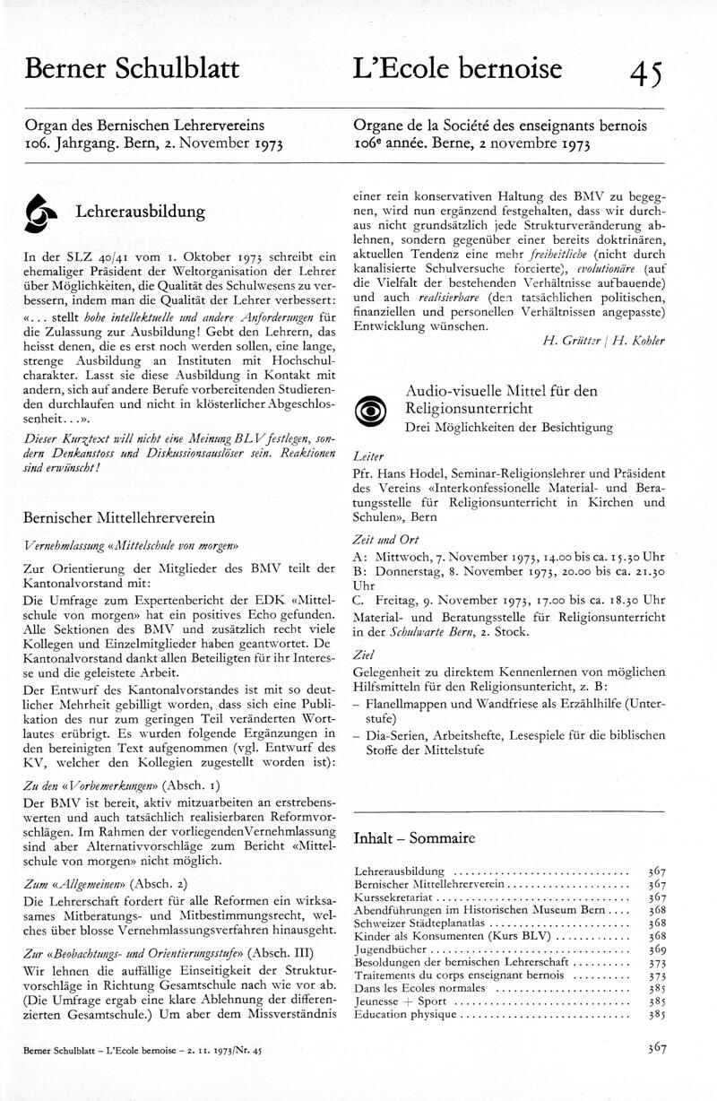 Buchumschlag - Heft 45