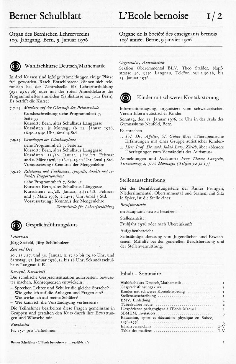 Buchumschlag - Heft 1-2