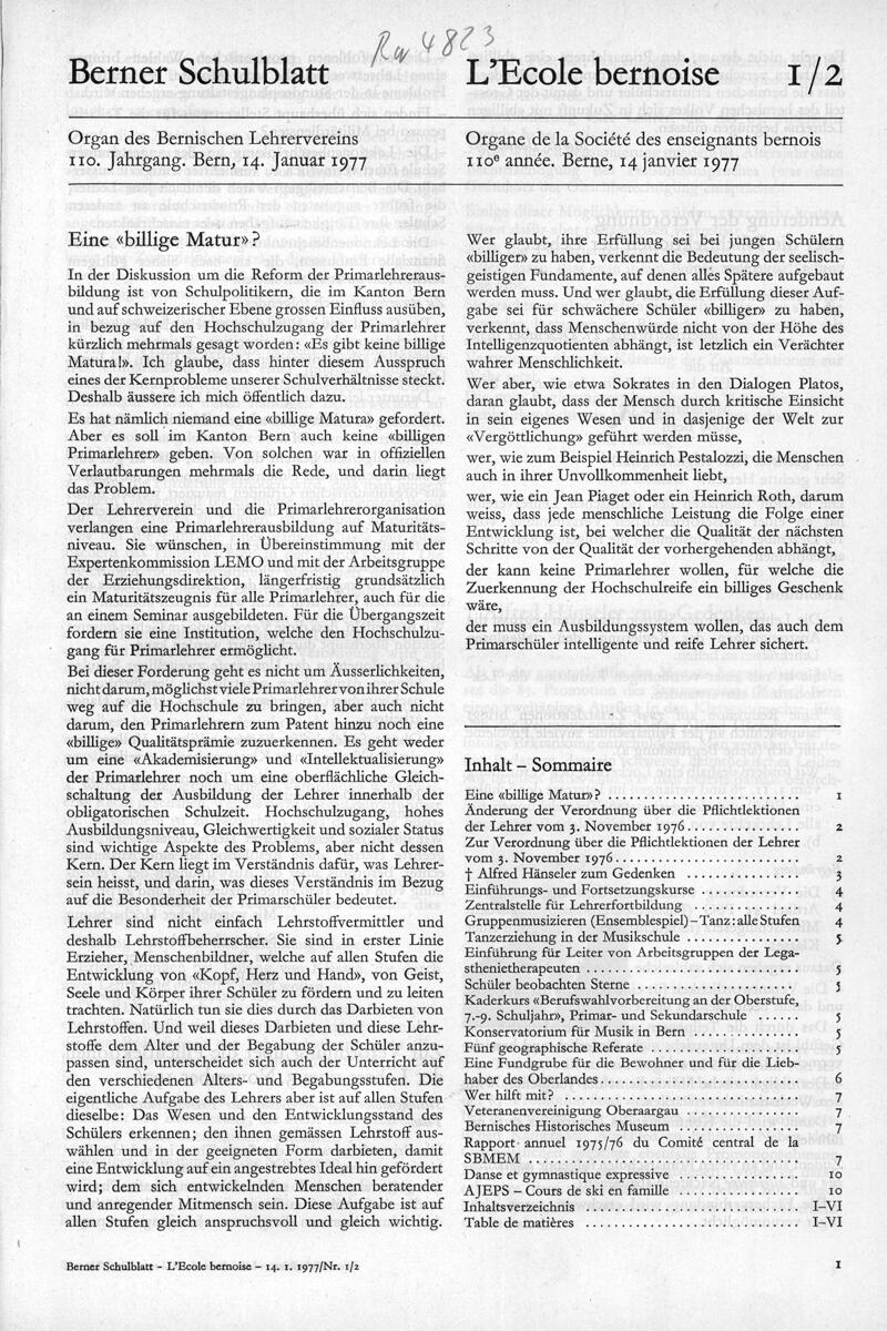 Buchumschlag - Heft 1-2