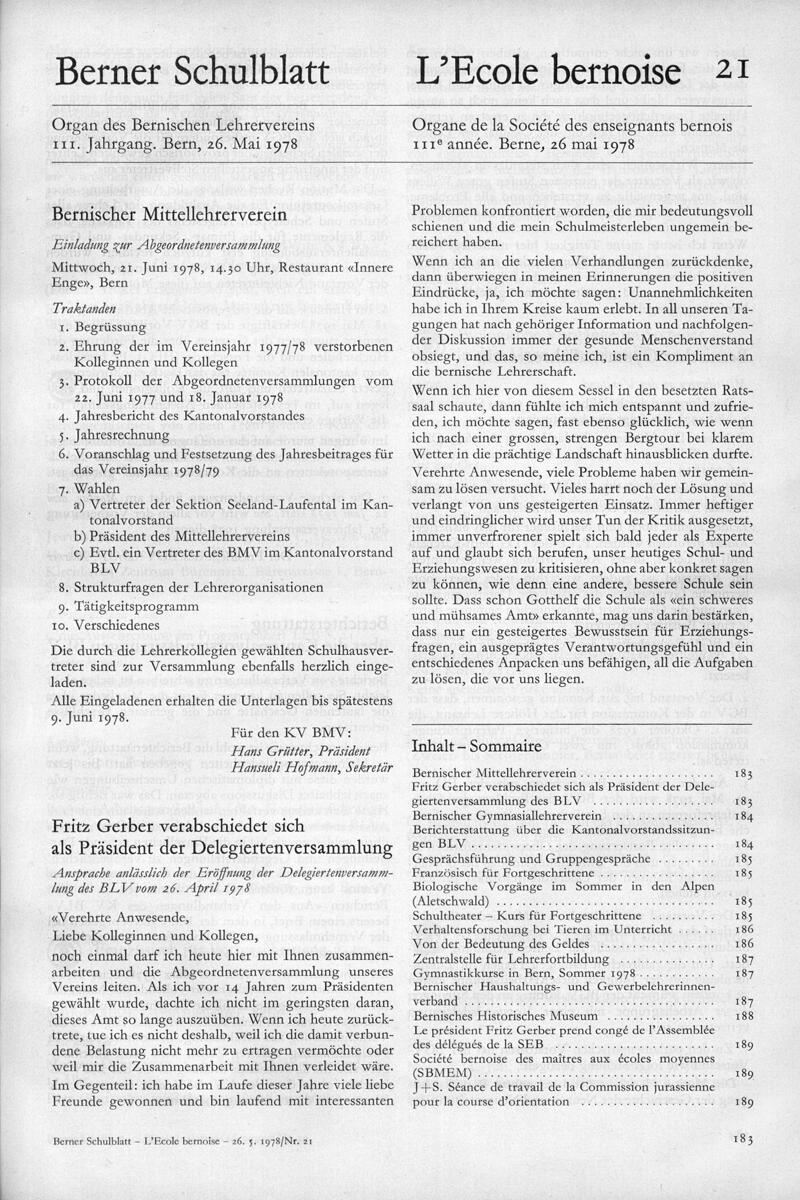Buchumschlag - Heft 21