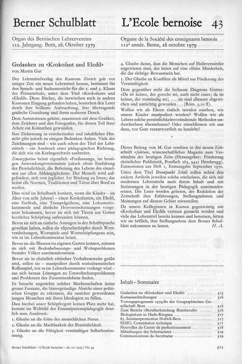 Buchumschlag - Heft 43