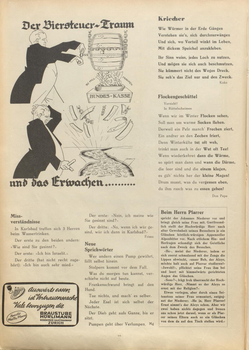 E-Periodica - Der Biersteuer-Traum und das Erwachen ...