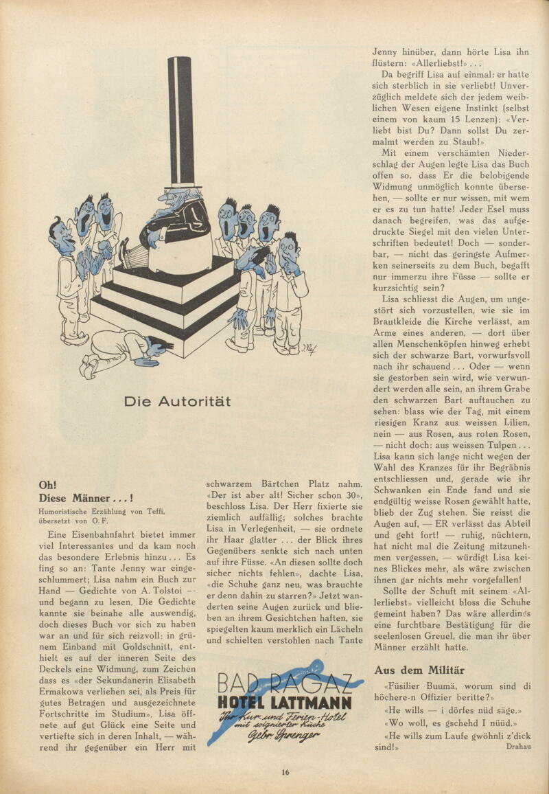 E-Periodica - Die Autorität/ Oh! Diese Männer...!/ Aus dem ...