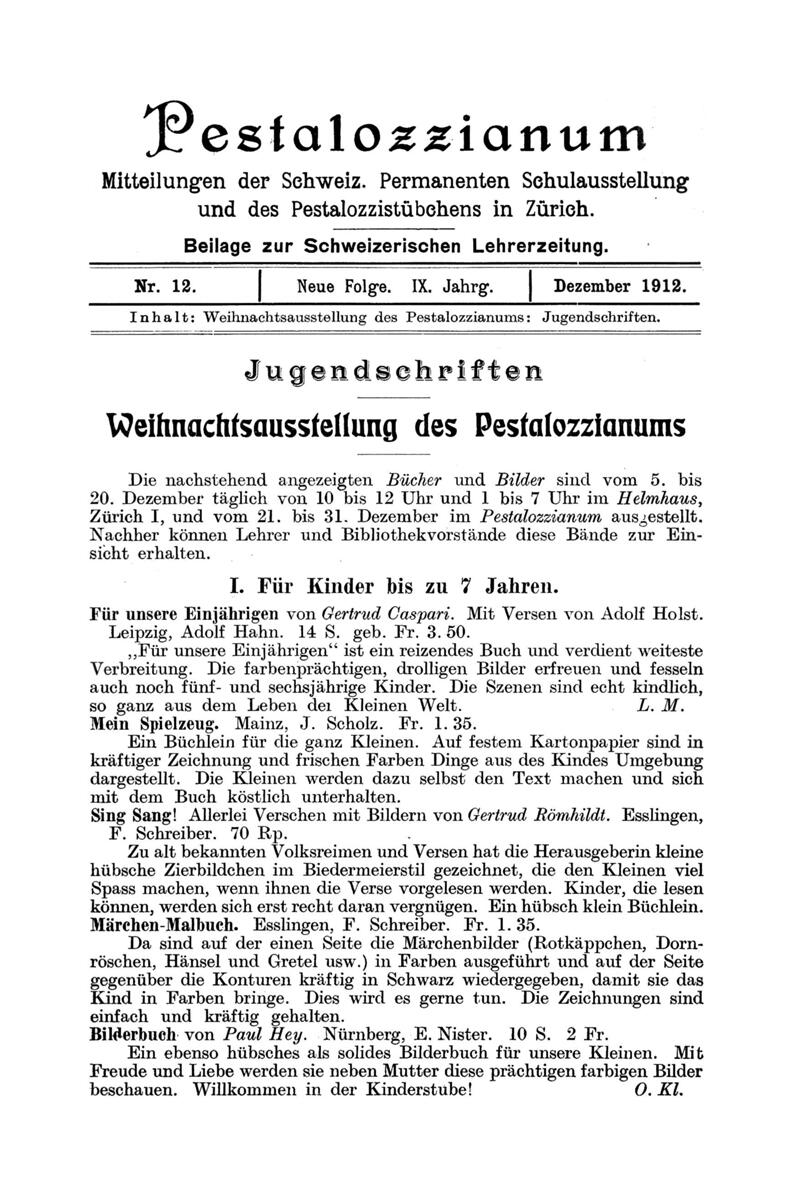 Buchumschlag - Heft 12