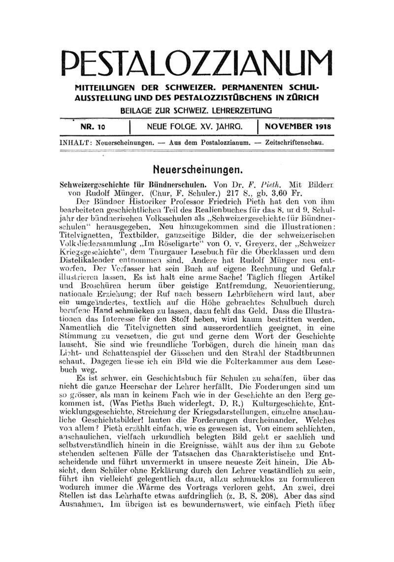 Buchumschlag - Heft 10