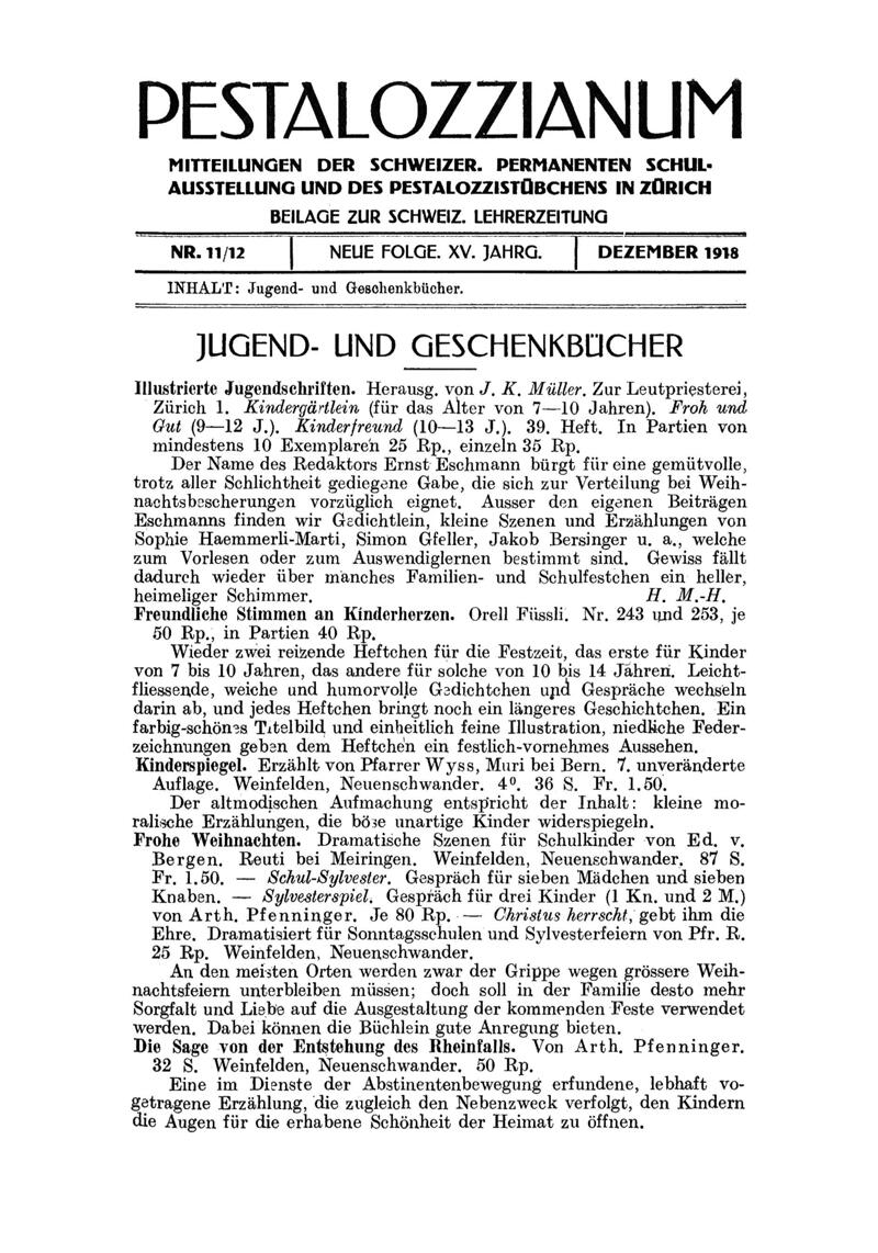 Buchumschlag - Heft 11-12