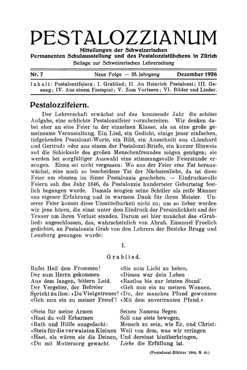 Buchumschlag - Heft 7