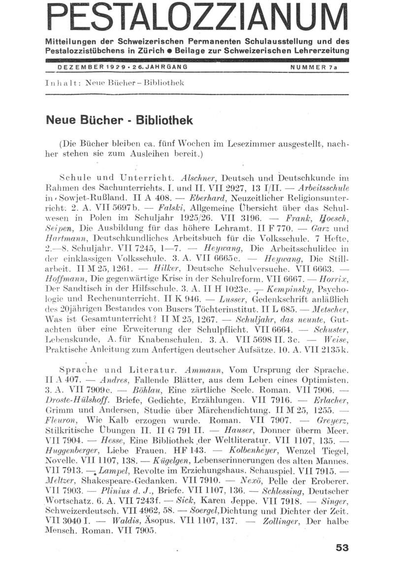 Buchumschlag - Heft 7a