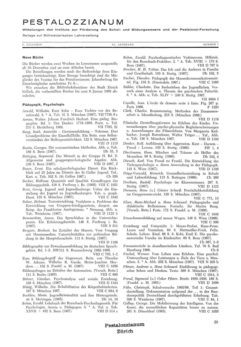 Buchumschlag - Heft 7