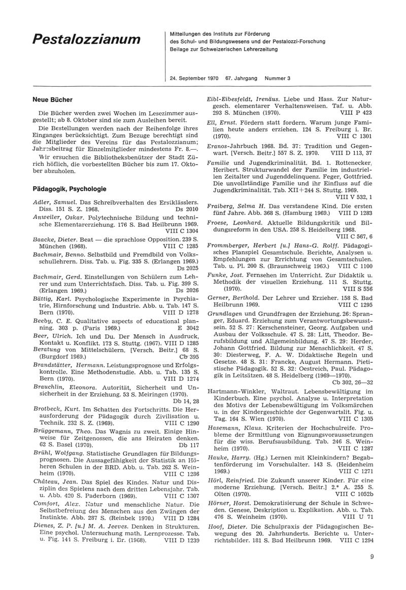Buchumschlag - Heft 3