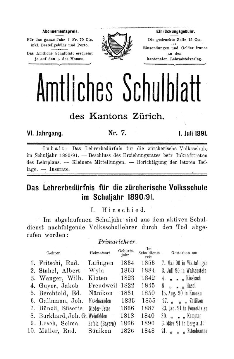 Buchumschlag - Heft 7