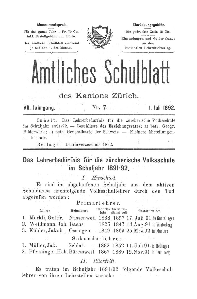 Buchumschlag - Heft 7