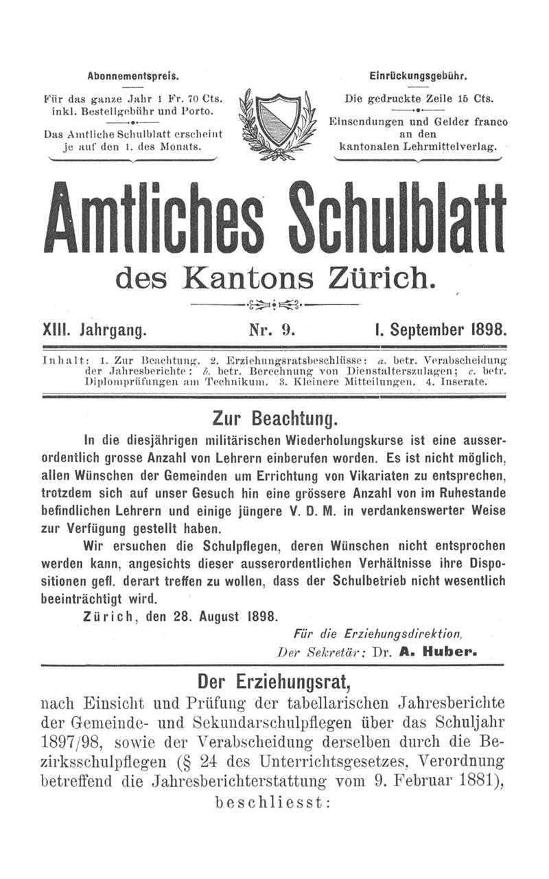 Buchumschlag - Heft 9