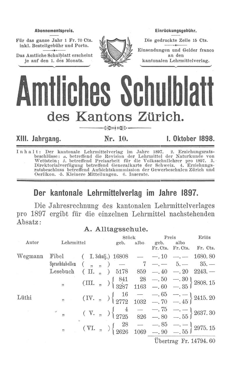 Buchumschlag - Heft 10