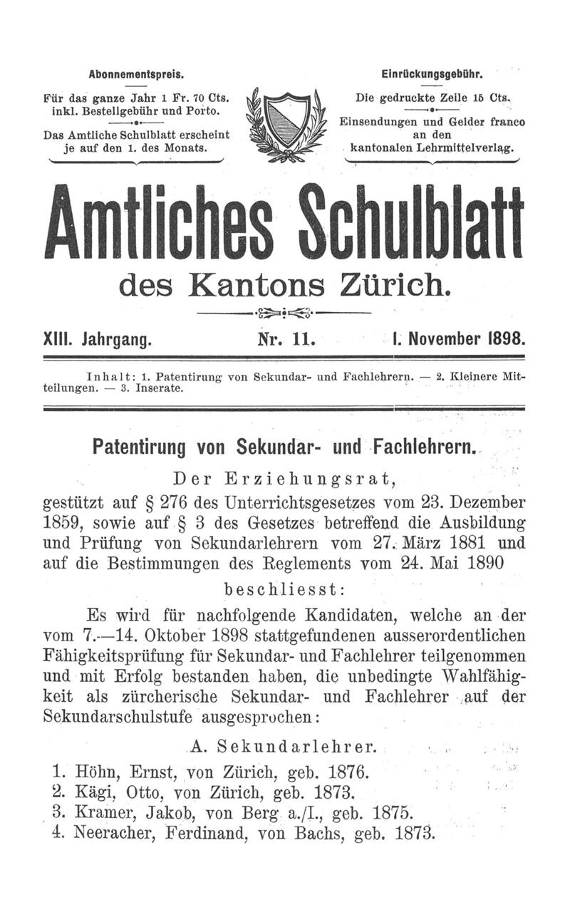 Buchumschlag - Heft 11