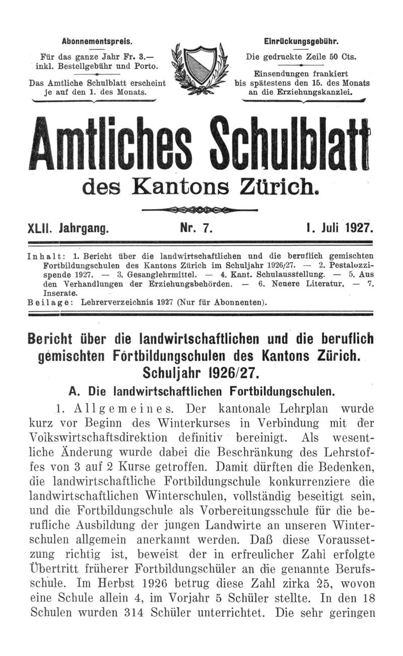 Buchumschlag - Heft 01.07.1927
