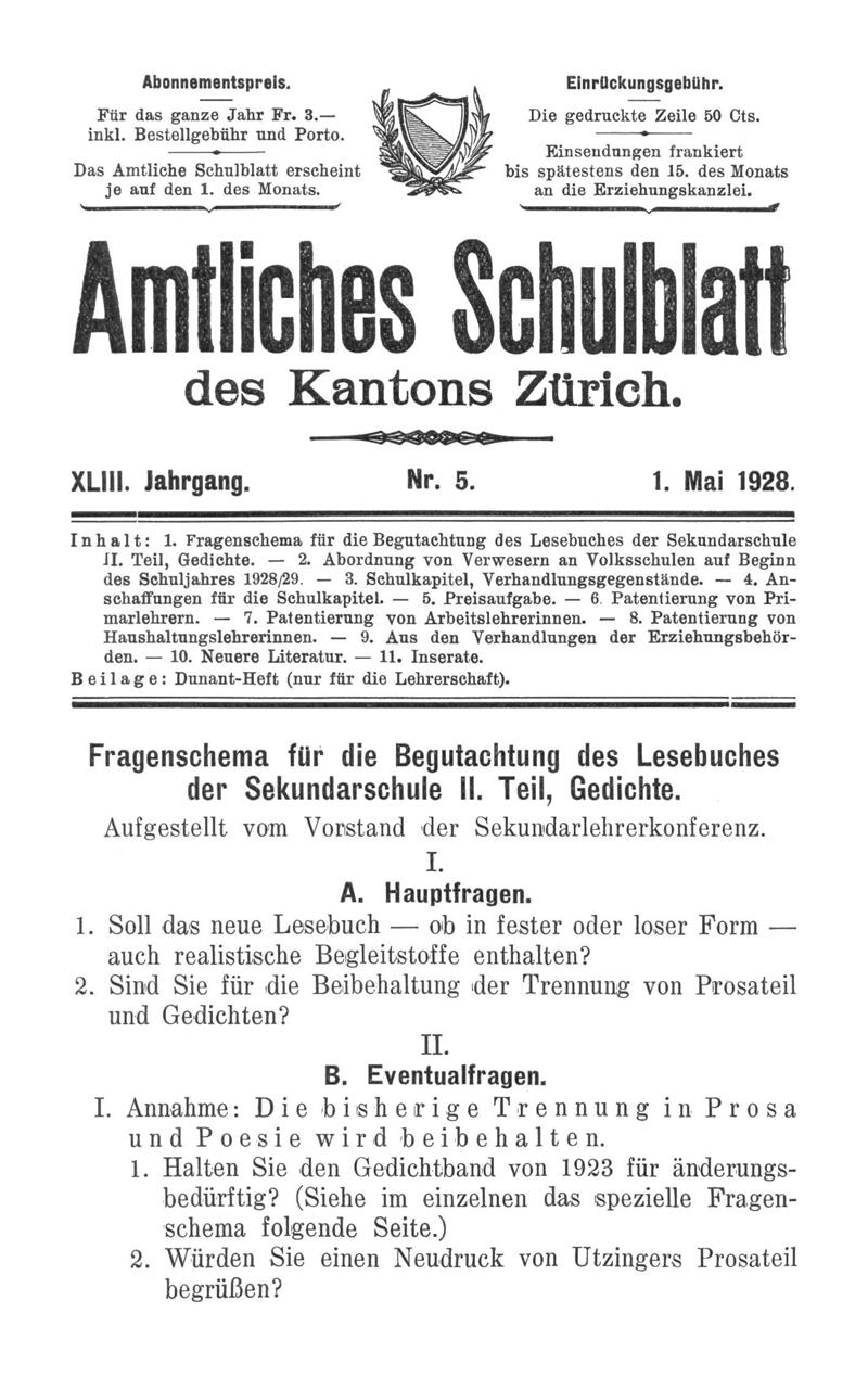 Buchumschlag - Heft 01.05.1928
