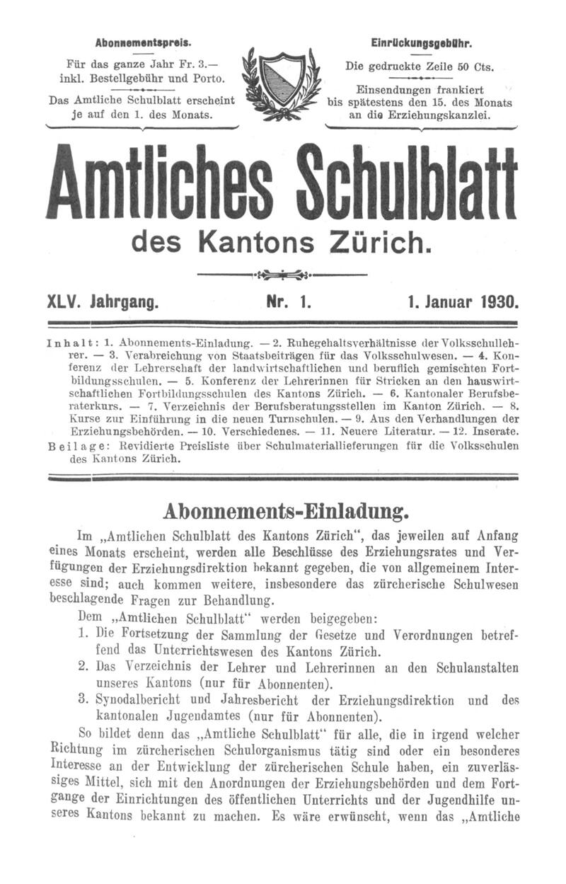 Buchumschlag - Heft 1