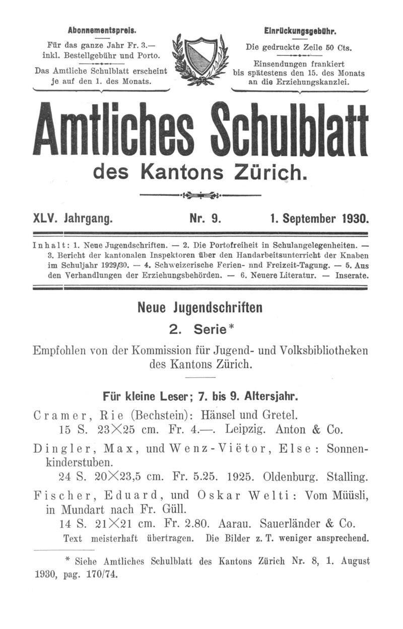 Buchumschlag - Heft 9