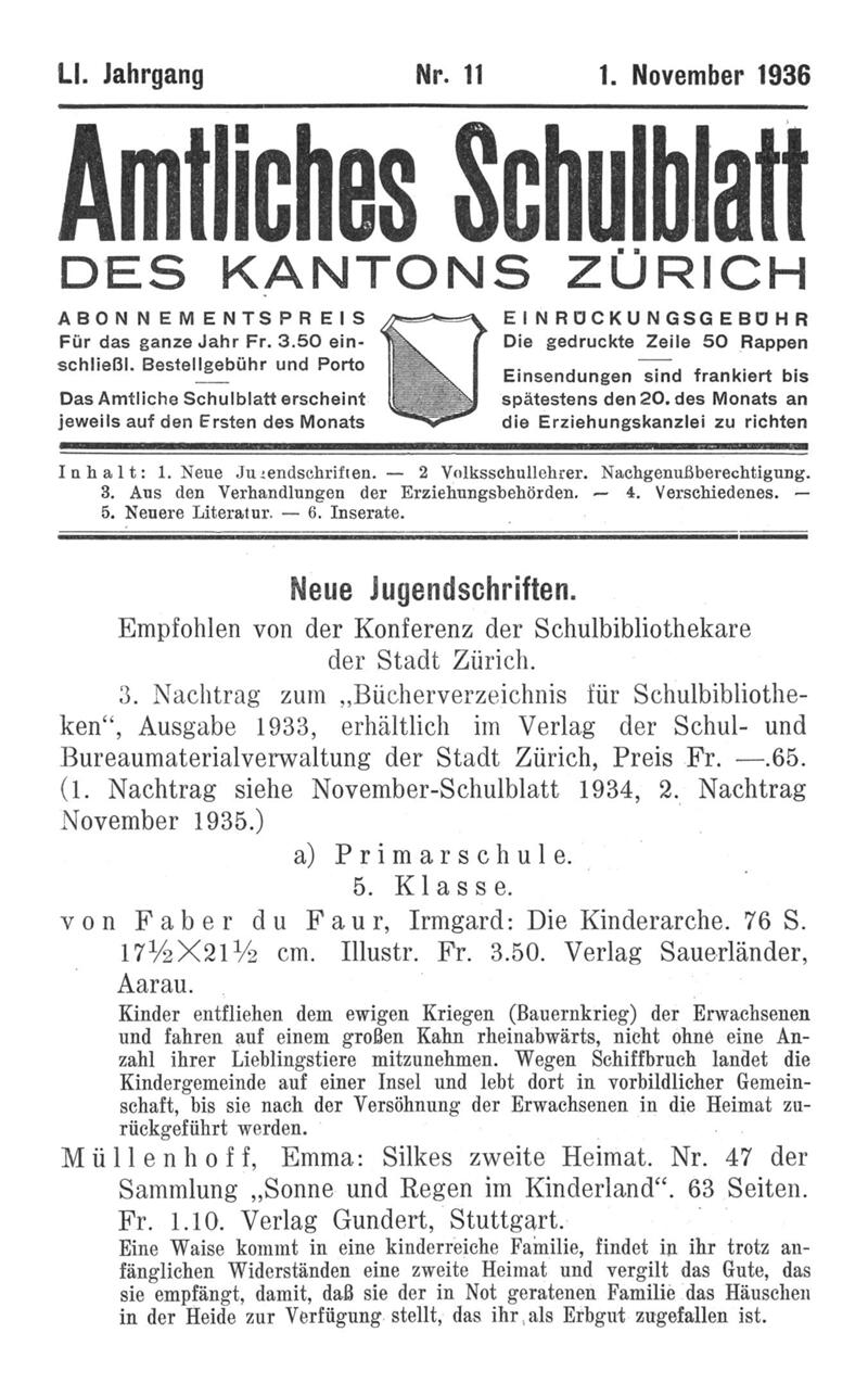 Buchumschlag - Heft 11