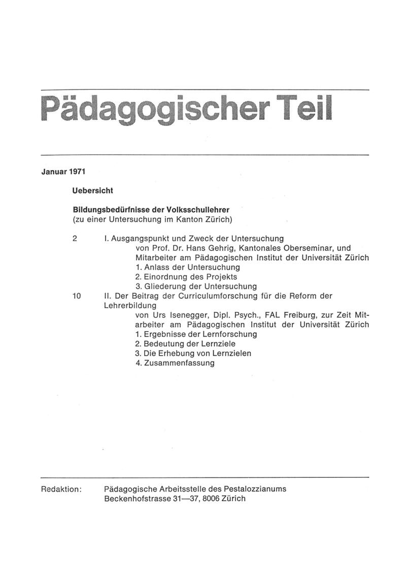 Buchumschlag - Heft 1