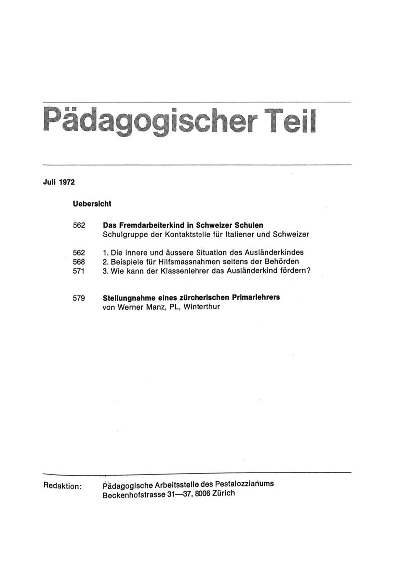 Buchumschlag - Heft 7