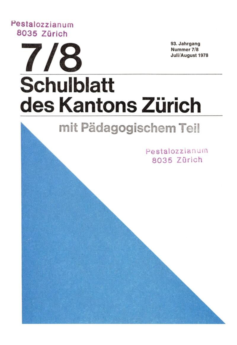Buchumschlag - Heft 7-8