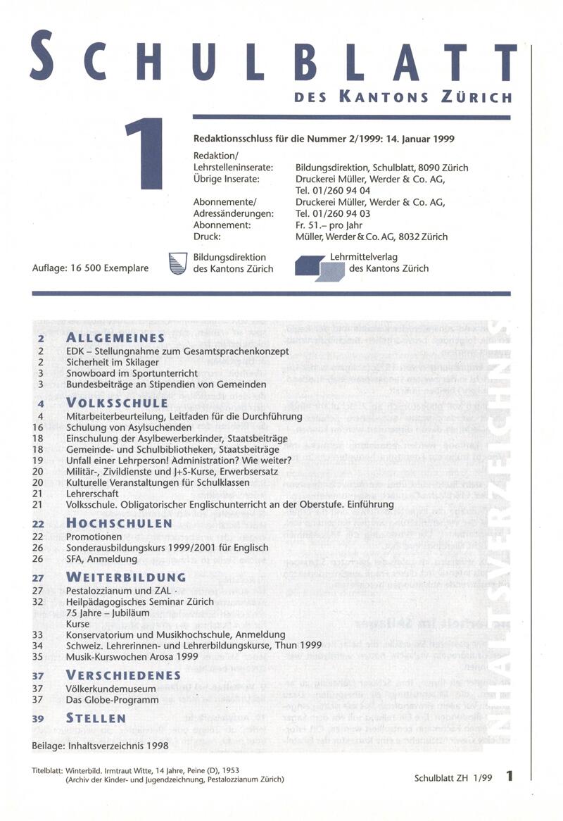 Buchumschlag - Heft 1