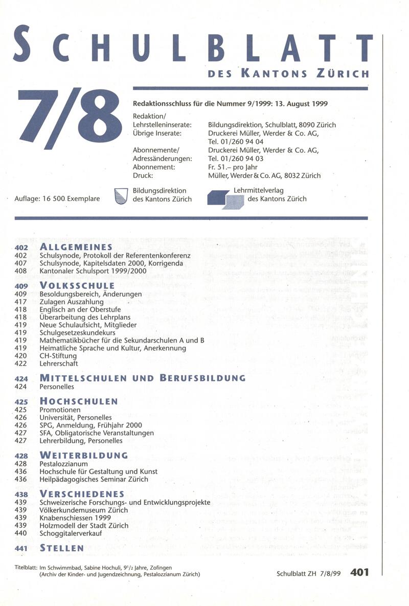 Buchumschlag - Heft 7-8