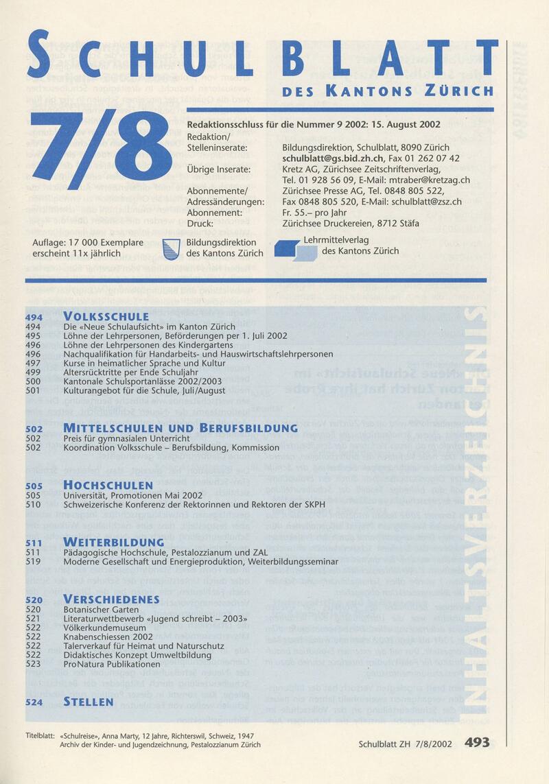 Buchumschlag - Heft 7-8