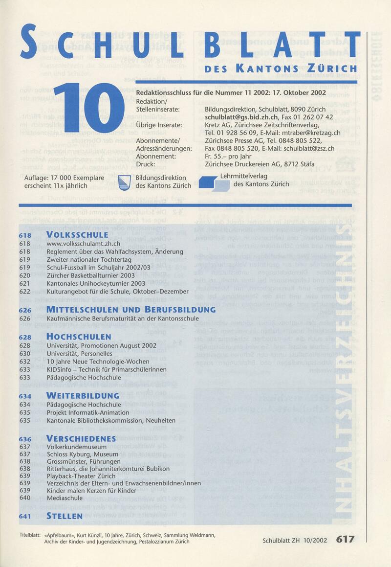 Buchumschlag - Heft 10