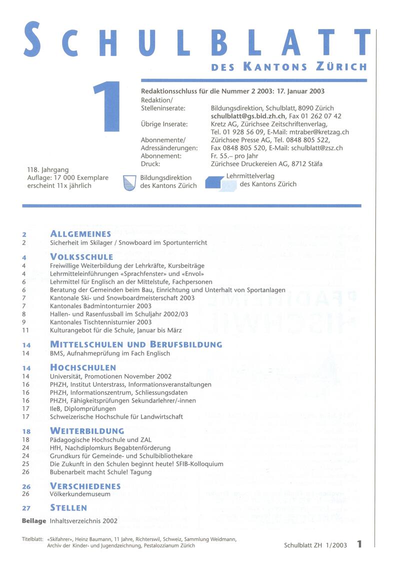 Buchumschlag - Heft 1