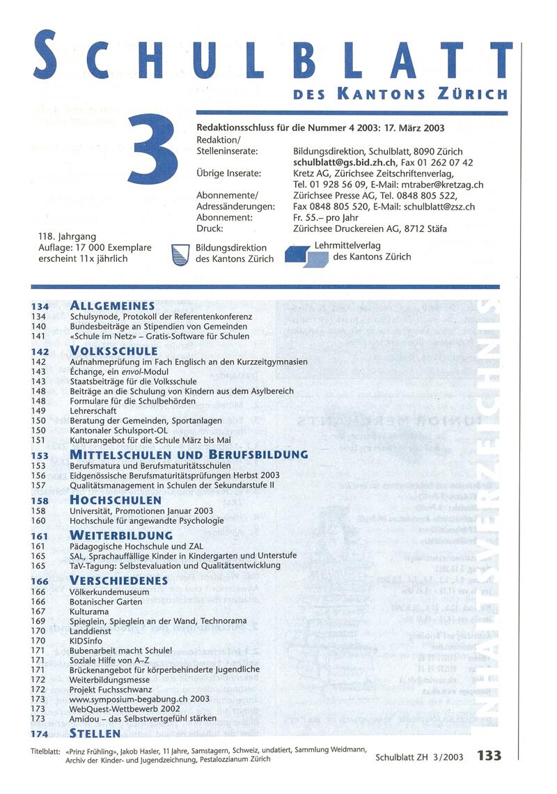 Buchumschlag - Heft 3