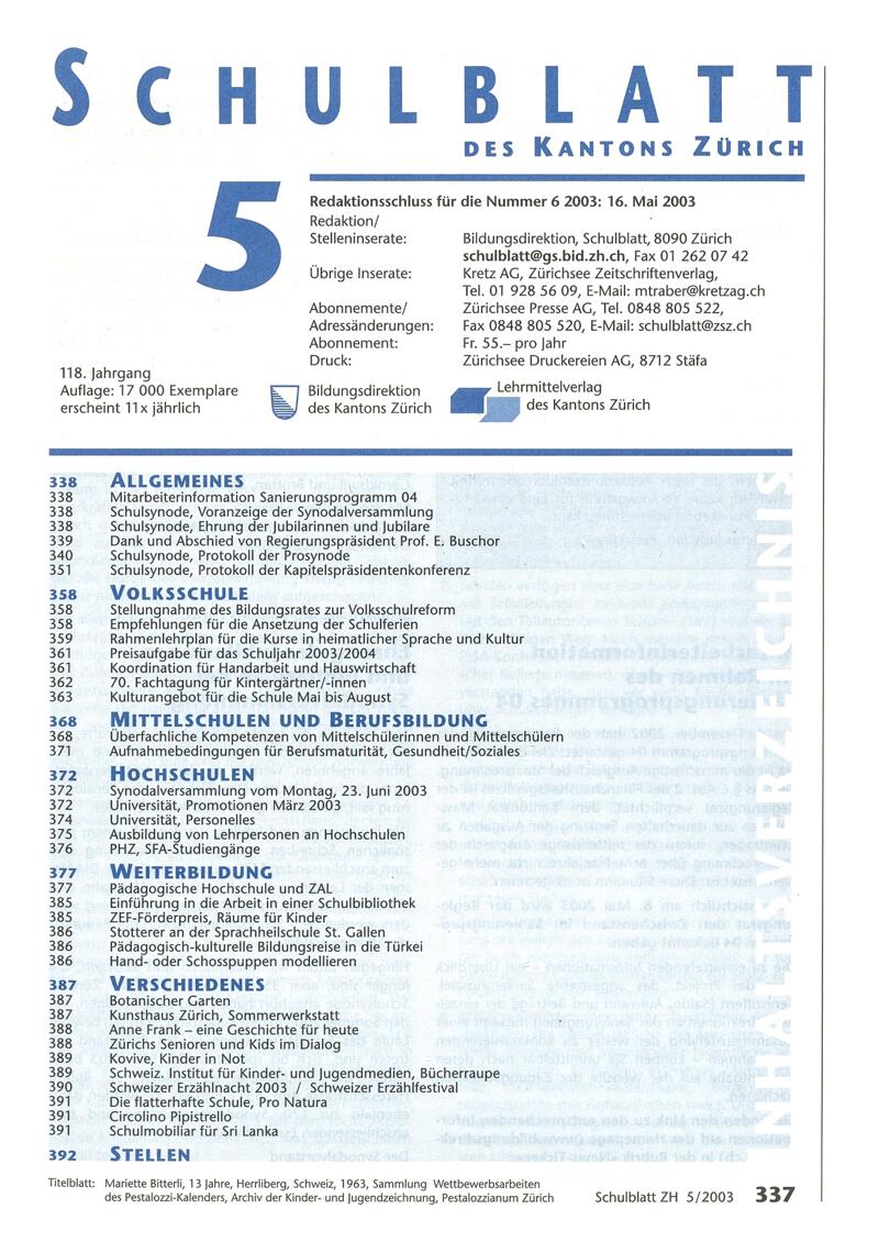 Buchumschlag - Heft 5