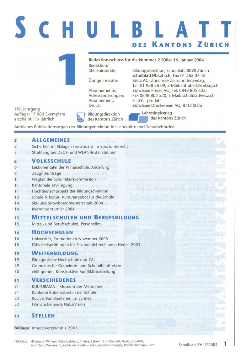 Buchumschlag - Heft 1