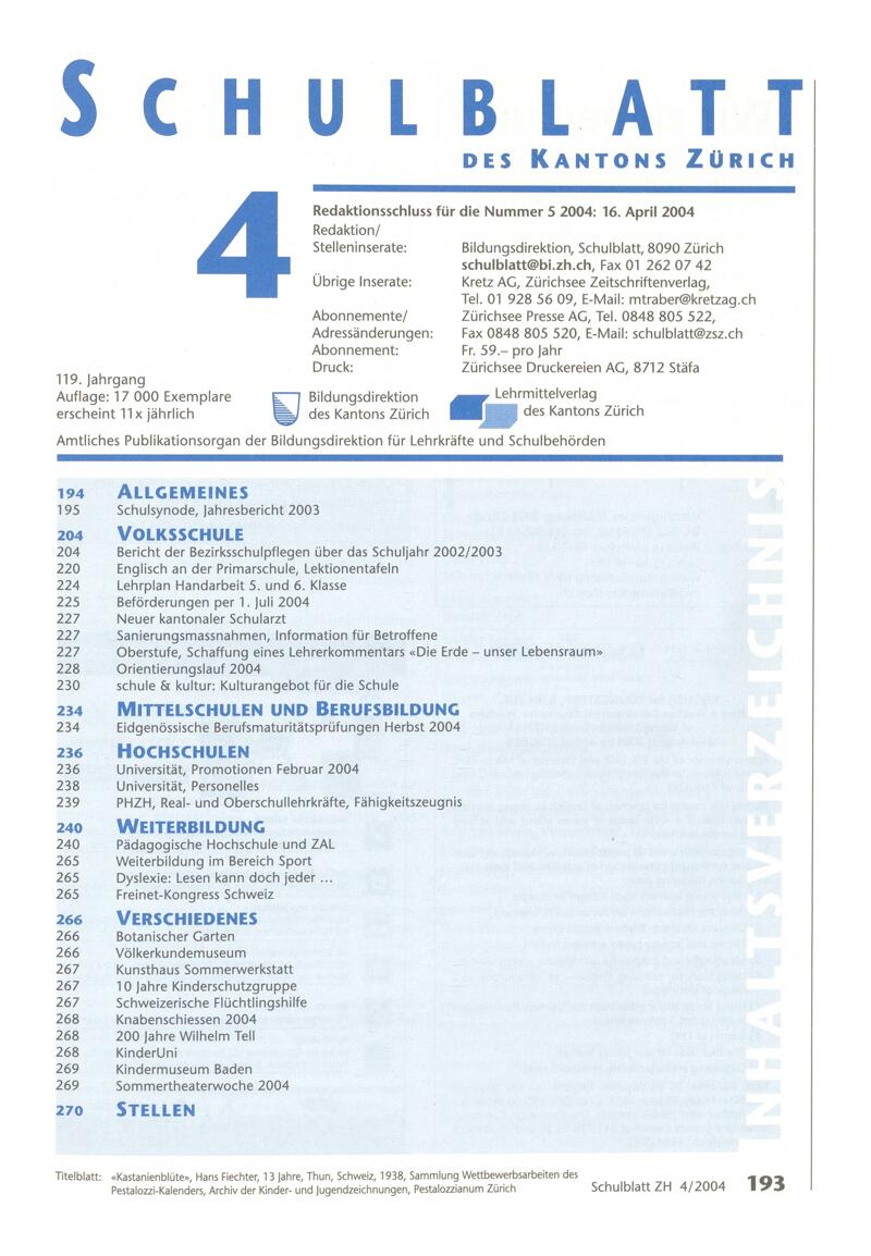 Buchumschlag - Heft 4