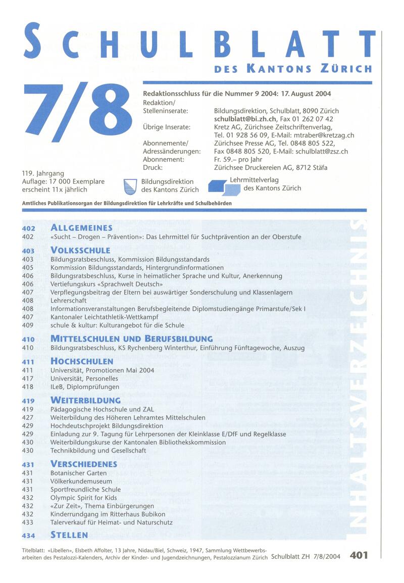 Buchumschlag - Heft 7-8