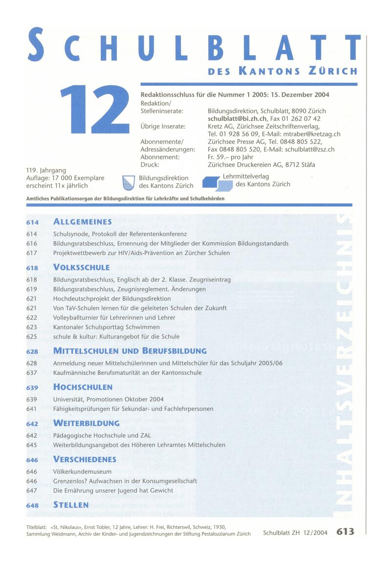 Buchumschlag - Heft 12