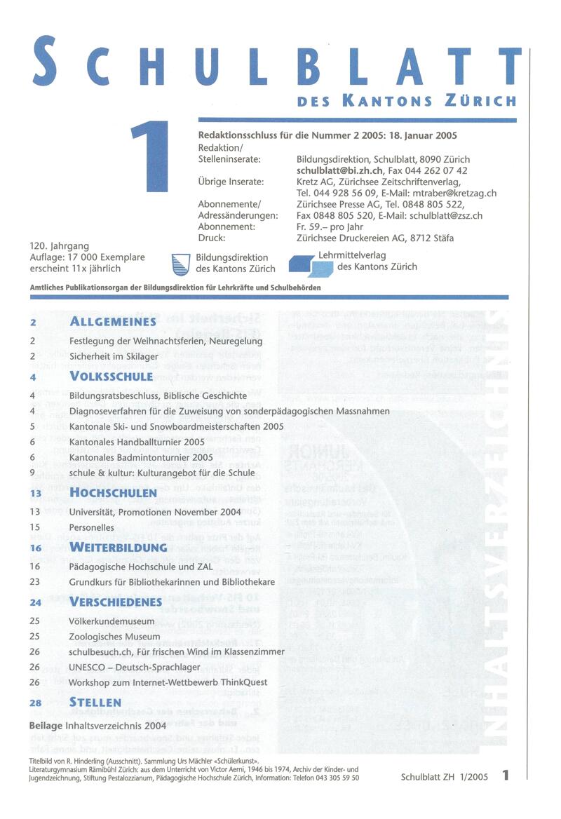 Buchumschlag - Heft 1
