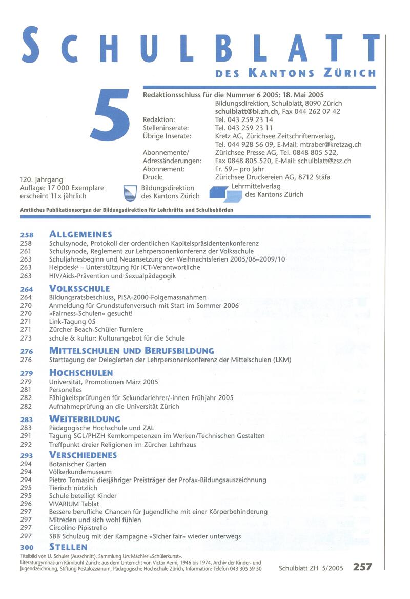 Buchumschlag - Heft 5