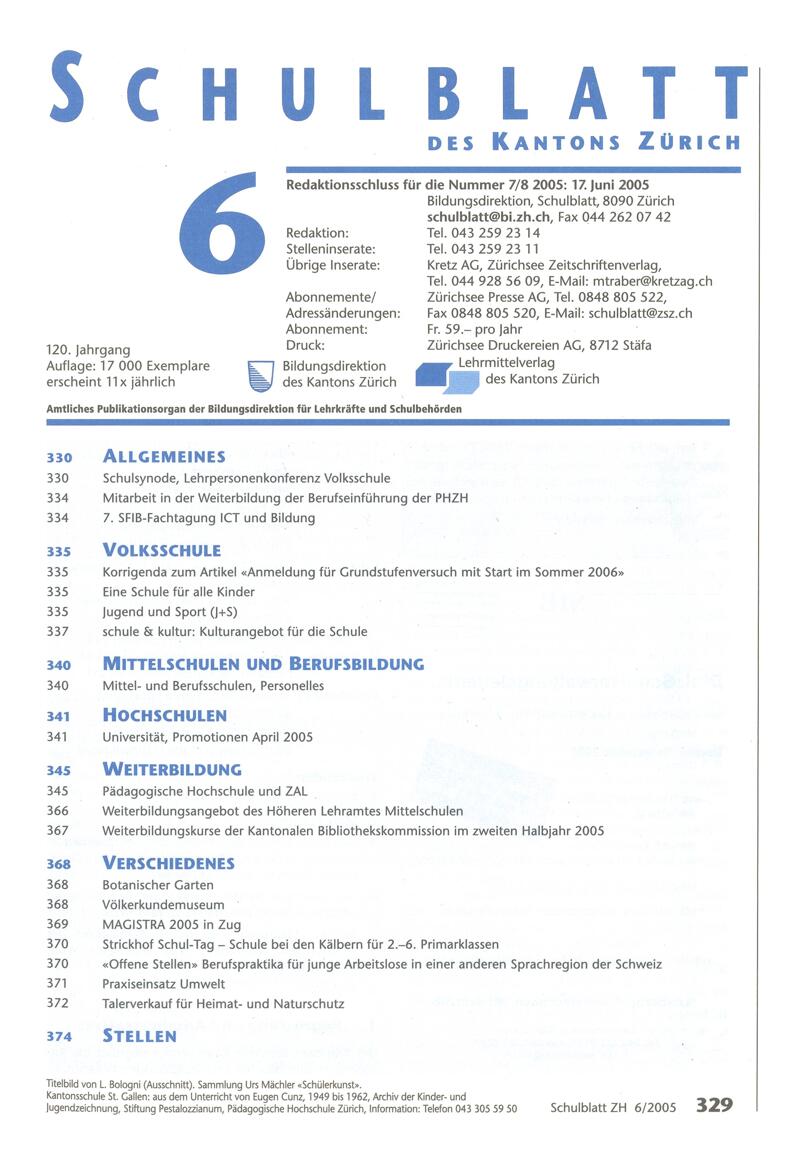 Buchumschlag - Heft 6
