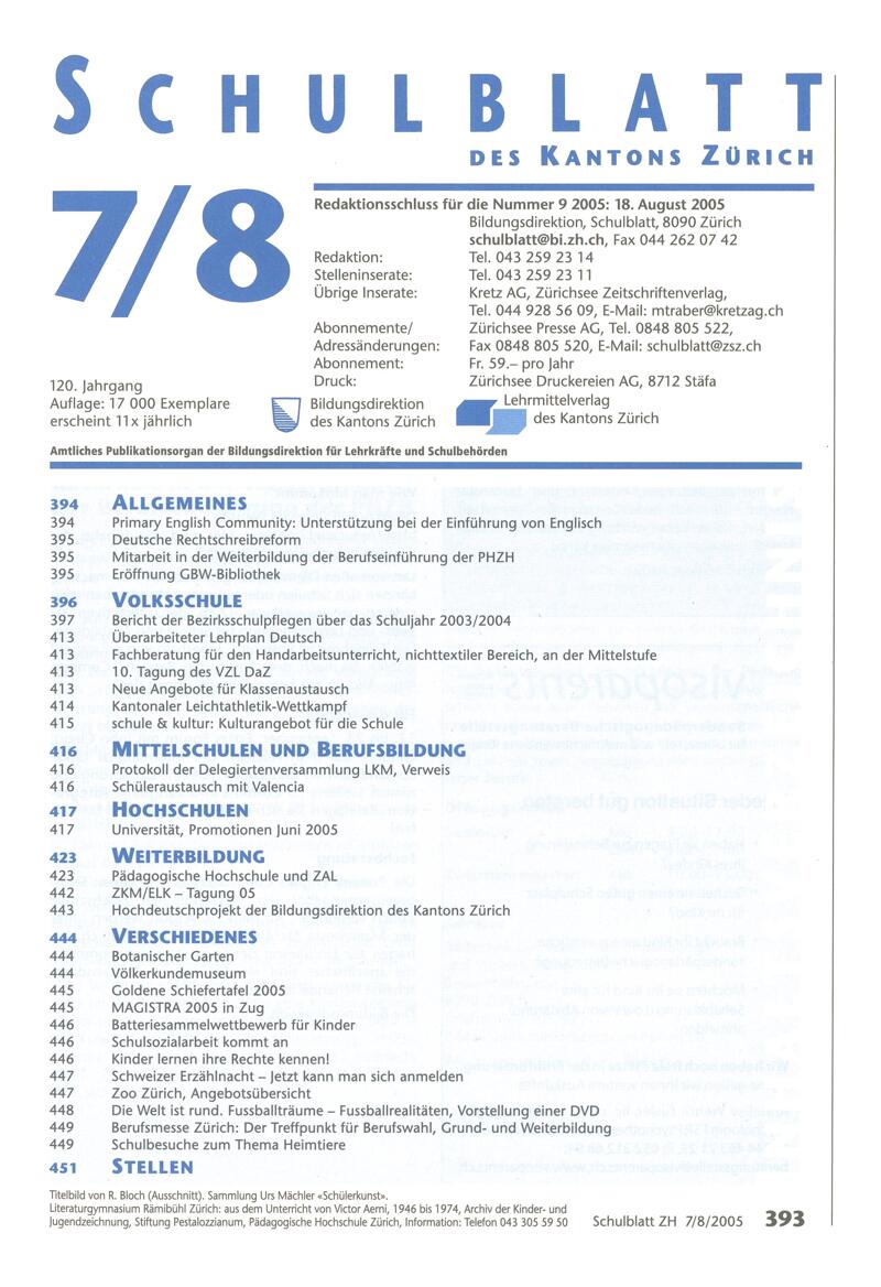 Buchumschlag - Heft 7-8