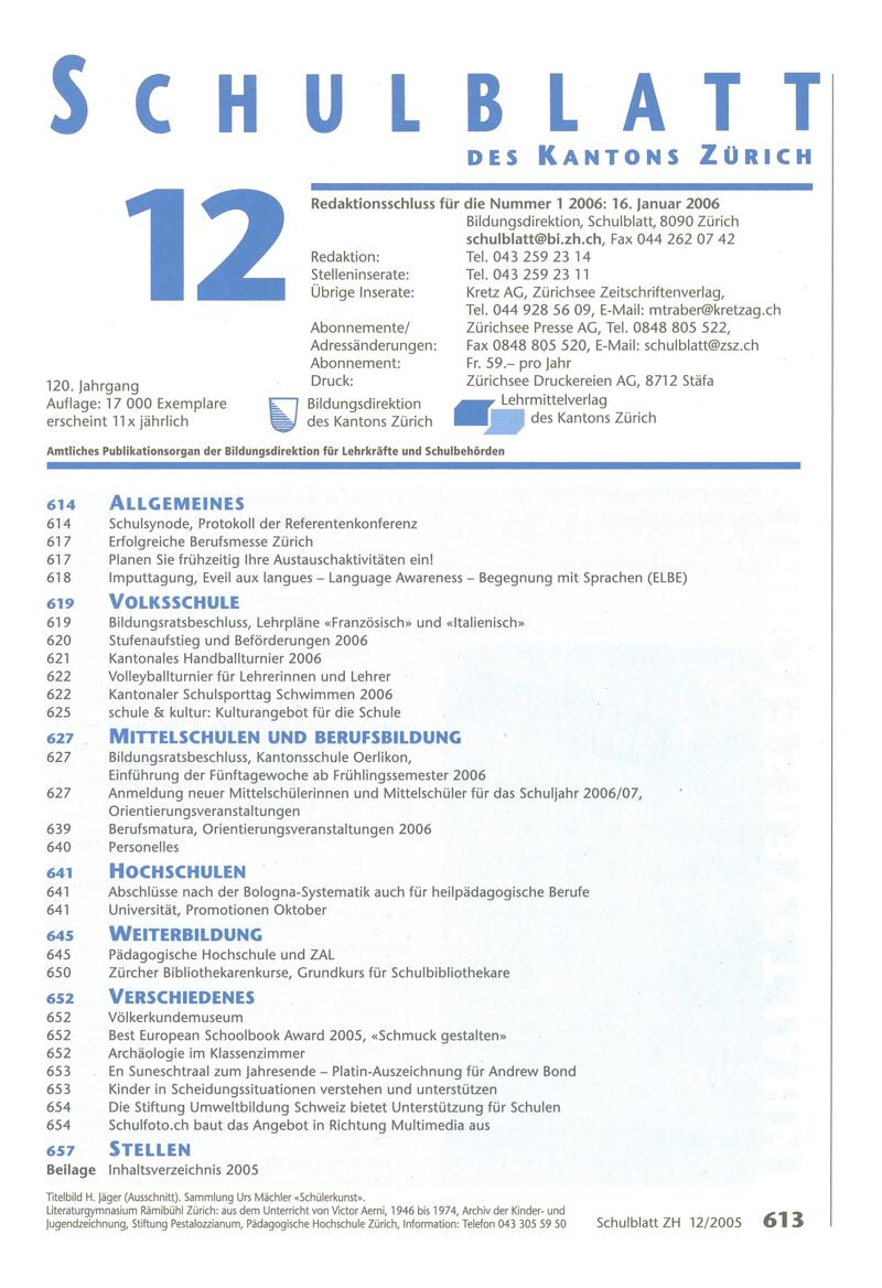 Buchumschlag - Heft 12
