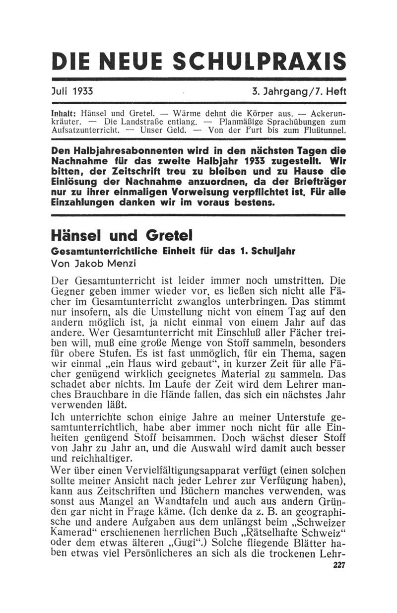 Buchumschlag - Heft 7