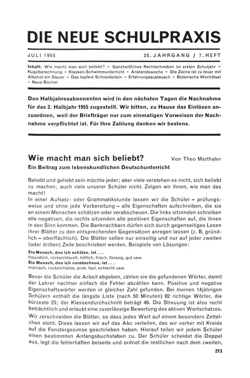 Buchumschlag - Heft 7