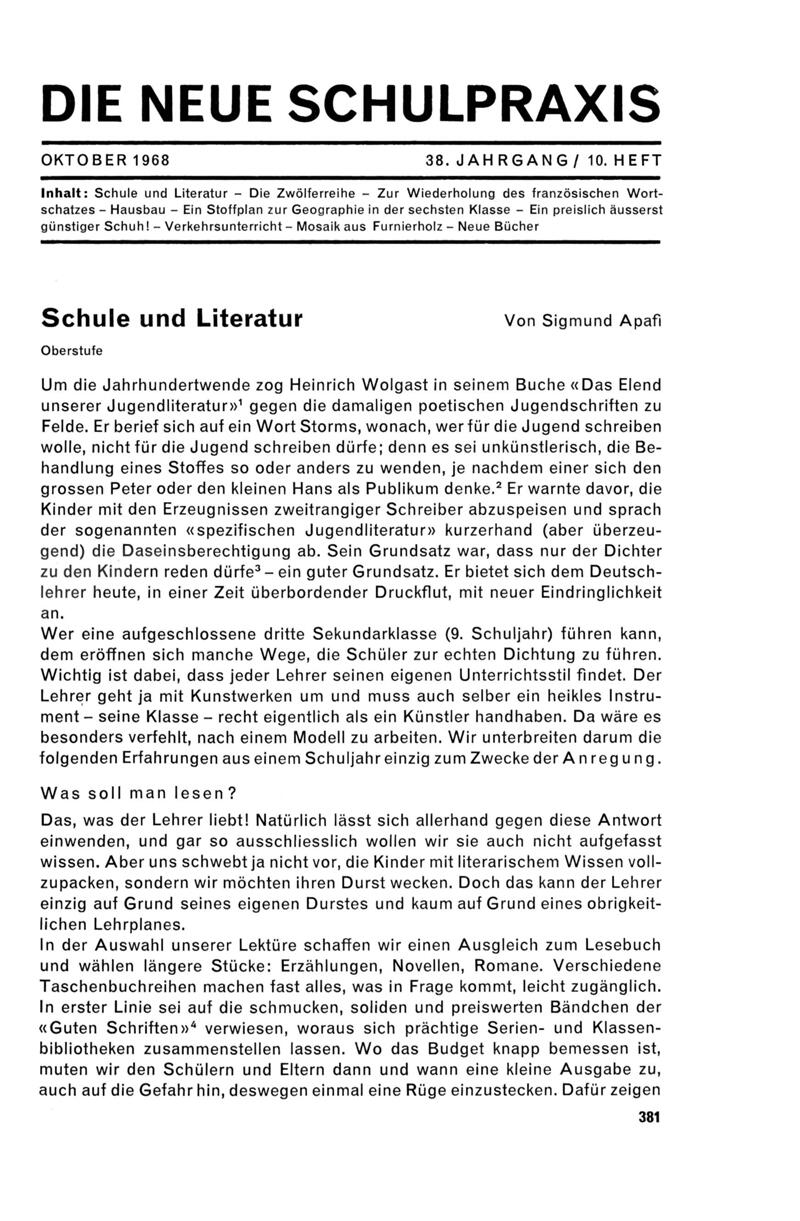 Buchumschlag - Heft 10